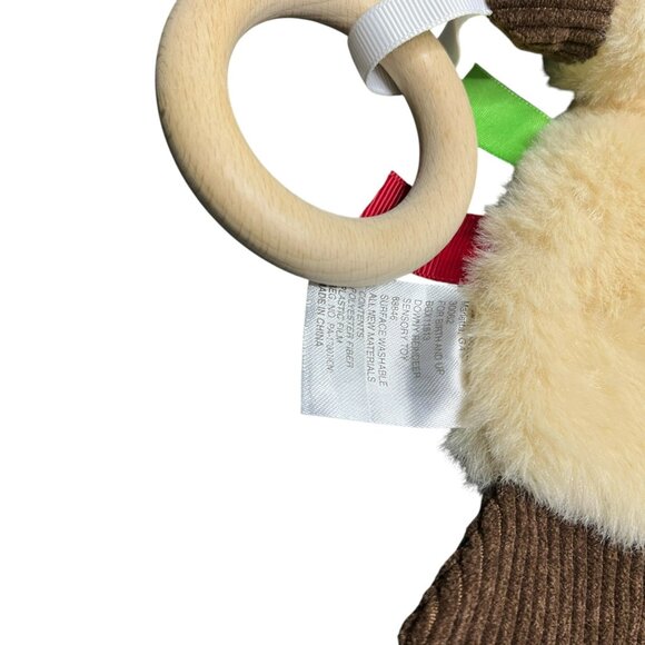 Baby Ganz Downy Reindeer Sensory Toy Baby Crinkle Belly Tags Lovey - Picture 8 of 11